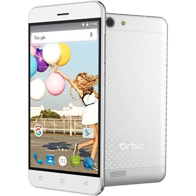 Unlocked Orbic Slim 5" Android Smartphone 16GB Model RC501LS Silver - Image 1 of 4
