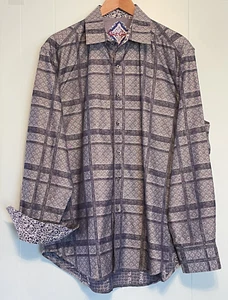Robert Graham Men's Dormer Long Sleeve Shirt Blue Multi Size Lg - Picture 1 of 11