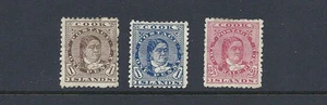 COOK ISLANDS 1893-1900 QUEEN MAKEA TAKAU (SG 5,6 and 8) F MHR read desc - Picture 1 of 1