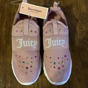 Juicy Couture Tenis Rosa Adornado Sin Cordones Niñas Talla 4 Zapatos Nuevos - Imagen 1 de 9