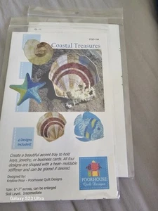 Seashell Bowls Craft Pattern Fabric Bowls Coastal Designs Starfish - Picture 1 of 3