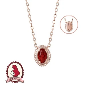 THE KISS Sanrio MyMelody Lace motif necklace SV 925 Pink gold coating Kawaii NEW - Picture 1 of 5