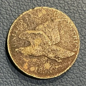 1858 Flying Eagle Cent - Early Copper Coin - Picture 1 of 4