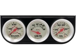 iEquus 1-1/2" Gauge Set 8000 Series Water Temp, Volt, Oil Pressure 8100 NIB! - Picture 1 of 4