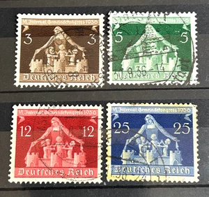 1936 German set of 4 Stamps Mi:DR617-620 used 6th Int Local Congress /849 - Picture 1 of 1