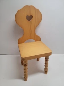 American Girl Doll Kirsten Pine Wooden Keyhole Trestle Chair Single Piece Vtg - Picture 1 of 5