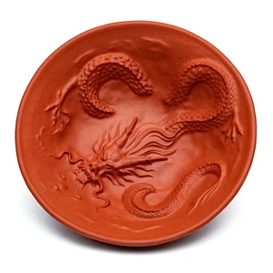 50ml Chinese Purple Clay Cup Dragon Phoenix Cup Handmade Relief Carving Tea Bowl - Picture 1 of 10