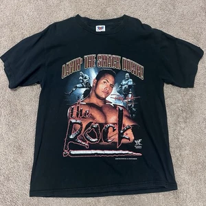 Vintage The Rock WWF Wrestling T-Shirt 1998 Graphic Tee XL Layin The Smackdown - Bild 1 von 8