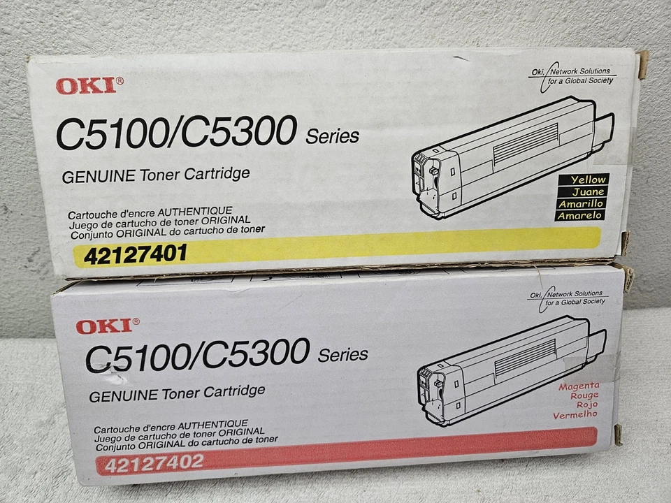 TONER OKI NUEVO AMARILLO Y MAGENTA NUEVO SERIE C5100/C5300 42127402 / 42127401 Foto 1 de 2