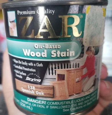 Zar 138 Roble Español a Base de Aceite Interior Madera Mancha Multi-Superficie 1/2 Pinta Foto 1 de 4