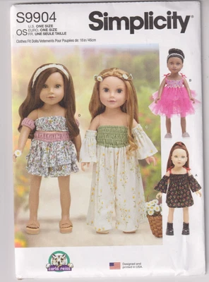 9904 SIMPLICITY - Wardrobe CLOTHES for 18" DOLL - Image 1 of 2