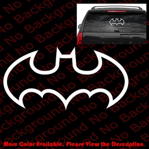Calcomanía de vinilo con ventana de coche murciélago SOLO contorno grande para Batmóvil Batman Hero CM018 - Imagen 1 de 9