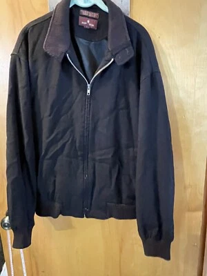 Mens M black NORDSTROM WOOL BLEND JACKET zip front & thrashed a bit - Image 1 of 4