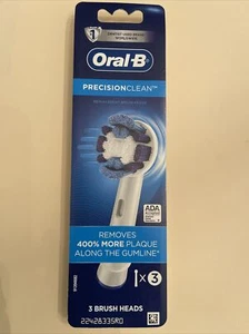 Oral B Precision Clean - 3 Pack Brush Heads New Sealed - Picture 1 of 2