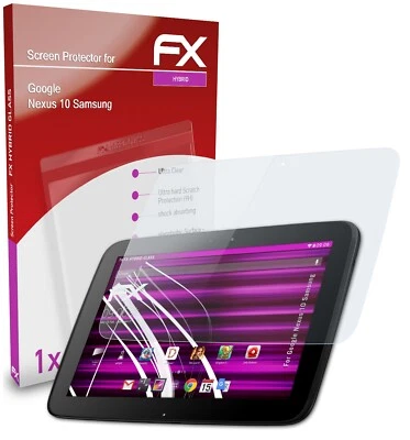 atFoliX Película Vidrio para Google Nexus 10 Samsung 9H Armadura protectora - Imagen 1 de 4