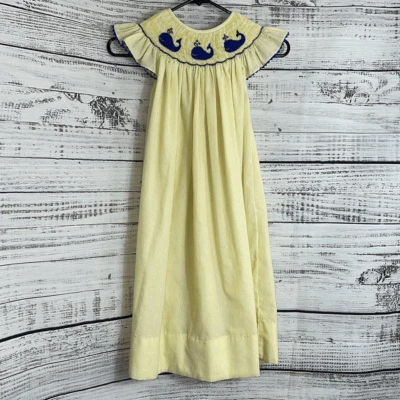 Born to be Sassy Dress girls Sz 7 T embroidered seersucker ruffle sleeve cotton - Image 1 of 4