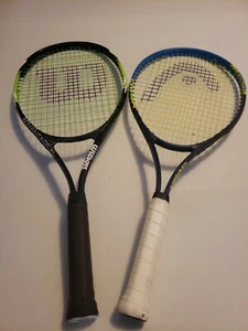 Tennis Rackets lot of (2) 1HEAD NANO TITANIUM & 1 WILSON ADVANTAGE XL BOTH (EUC) - Picture 1 of 11