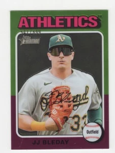 2024 TOPPS HERITAGE HIGH # CHROME 547/699 JJ BLEDAY OAKLAND ATHLETICS #23 - Picture 1 of 2