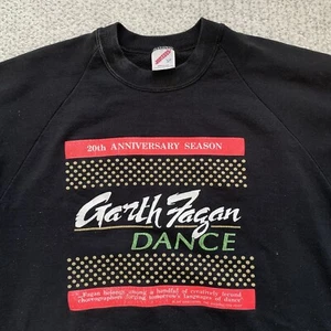 Vintage 90s Large Garth Fagan Dance Black Crewneck Sweatshirt - Picture 1 of 8