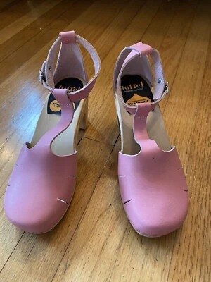 Swedish Toffel Hasbeens Women's Bubble Gum T-Strap Platform Sandal Size EU 37 - Image 1 of 4
