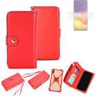 2In1 Cover Wallet + Bumper For Samsung Galaxy F52 5G Phone Protective Case Red
