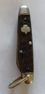 Vintage/Rare Ulster Girls Scout Knife 4 Blade Bone Handle w/Box Made in USA - Picture 1 of 8