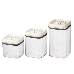 Better Homes & Gardens Canister Pack of 3 - Square Flip-Tite Container Set - Picture 1 of 4