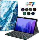 For Samsung Galaxy Tab A7 10.4 2022/2020 7 Color Backlit Bluetooth Keyboard Case