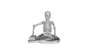 Printle KM Homme 2958--Zombie Halloween Skeleton Figure for Dioramas Train Sets - Picture 1 of 11