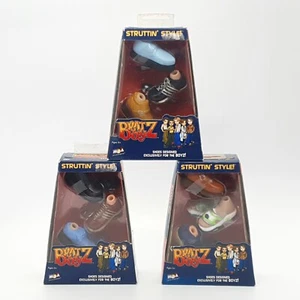 Brand New Bratz Boyz Struttin Style Shoe Pack Blue, Brown, Black Footwear Doll - Picture 1 of 8