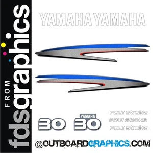 Yamaha 30 PS Viertakt Außenbord Motor Aufkleber/Aufkleber Kit - Bild 1 von 1