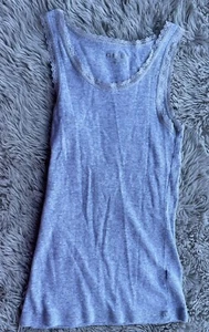 Cherokee Girl's Medium (7/8) Gray Sleeveless Tank Top w/ Lace Detail - Picture 1 of 3