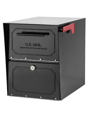 Architectural Mailboxes Oasis Classic Galvanized Steel Post Mount Black Mailbox - Image 1 of 2