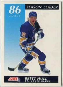 1991-92 Score Canadian #294 Brett Hull St. Louis Blues - Goals Leader - Picture 1 of 2