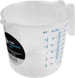 2 Pint Transparent Plastic Measuring Jug Kitchen, Home Dishwasher Safe, 1 Litre - Picture 1 of 1