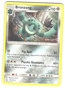 Pokemon SM: Ultra Prism Bronzong #87/156 LP Uncommon - Picture 1 of 2