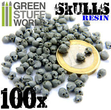 100x Resin Skulls - Sack of Skulls - Basing Scatter Scenery for Miniature Bases