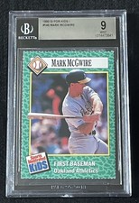 MARK MCGWIRE RARE MINT BGS 9 1990 Sports Illustrated for Kids SI #146 OAKLAND As