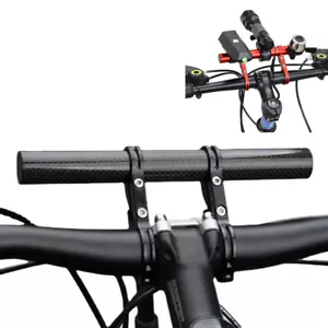 Extensor de manillar de bicicleta soporte de fibra de carbono velocímetro soporte de luz - Imagen 1 de 27