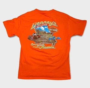 Denney's Harley Davidson Springfield MO T Shirt Large Hanes Beefy T 2001 - Picture 1 of 9
