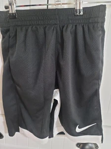 Boys Kids Youth NIKE Training Embroidered shorts Black NEW Size Small - Picture 1 of 1