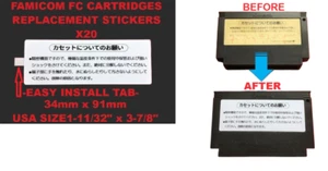 Nintendo Famicom FC Console Cartridge Replacement Back Stickers x20 - Japan - Picture 1 of 3