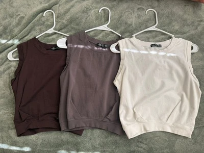 Paquete de 3 camisetas sin mangas de entrenamiento atlético Arrive Guide talla S Foto 1 de 4