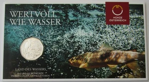 Österreich 5 Euro 2013 Land des Wassers Silber BU - Bild 1 von 3
