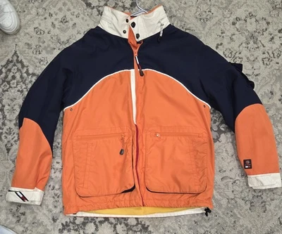 Tommy Hilfiger Men's Jacket Size M, Navy,orange Cozycore, Zipper Front vintage  - Image 1 of 4