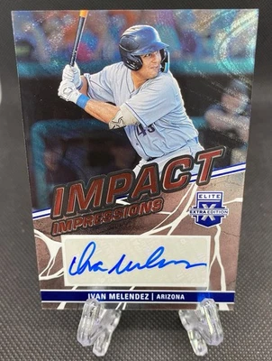 Ivan Melendez 2023 Panini Elite Extra Edition Impact Impressions Auto II-IMZ - Image 1 of 2