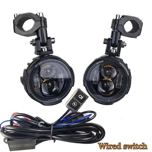 Pair 100W Motorcycle Headlight Fog Lights Led Auxiliary Driving Light Spotlight - Picture 1 of 6