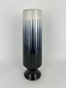 Vintage MCM Velco Keramik Studio 2104 Vase 12" hoch marineblau weiß Wohndeko - Bild 1 von 9