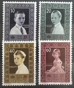 Juego de estampillas DP Liechtenstein 1955 SC 293-296 MNH - Imagen 1 de 1
