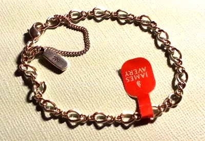 НОВЫЙ браслет с брелоками из чистого серебра James Avery Twist Link, 7,50 дюйма (средний) - Изображение 1 из 3